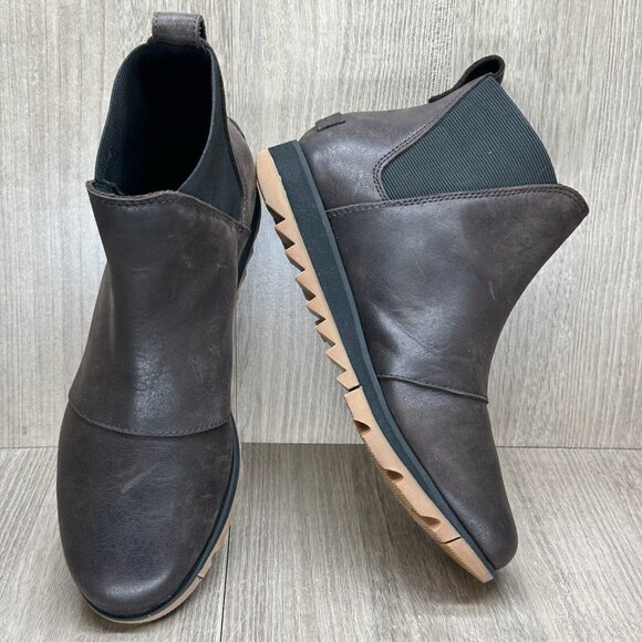 Sorel Boots Womens 7.5 Harlow Chelsea Ankle Waterproof Leather Brown NL3726-205 - Picture 7 of 12